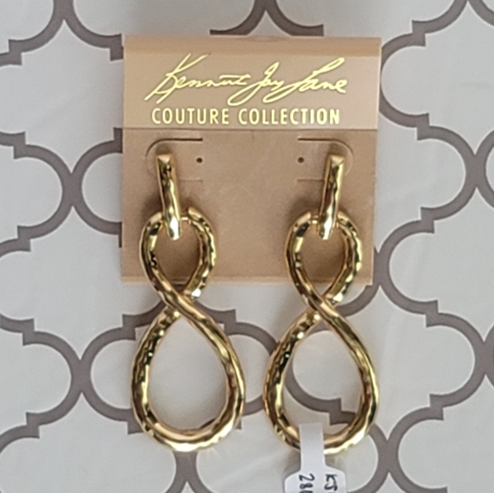 Kenneth Jay Lane Golden Spiral Earrings NWT